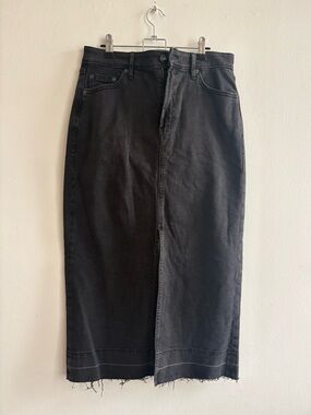 GAP black denim maxi skirt